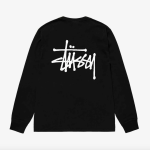 STÜSSY Men's Basic Stüssy Long Sleeve T-Shirt Black