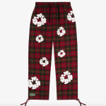 DENIM TEARS Men's Cotton Wreath Pajama Pant Red