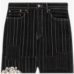 DENIM TEARS Men's Peace Patchwork 501 Black