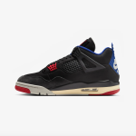 NIKE Men's Air Jordan 4 Retro Black/Fire Red/Royal Blue