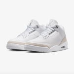 NIKE Men's Air Jordan 3 Retro White/Metallic Silver